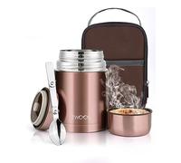 ZWOOS 800ml Thermos Alimentaire Chaud avec Sac à Lunch, Acier Inoxydable 316 Boite Isotherme Repas Chaud avec Cuillère, Boite Repas Isotherme pour Ecole, Bureau, Camping