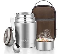 ZWOOS 800ml Thermos Alimentaire Chaud avec Sac à Lunch, Acier Inoxydable 316 Boite Isotherme Repas Chaud avec Cuillère, Boite Repas Isotherme pour Ecole, Bureau, Camping