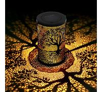 ZWOOS Lanterne Solaire Exterieur Jardin, Lampe Solaire Exterieur Decorative, Suspendre/ Poser, Imperméable IP44, pour Balcon, Jardin (Arbre)
