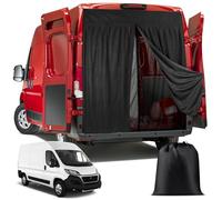 ZWPARTS Moustiquaire Magnétique Personnalisée pour Fiat Ducato/Peugeot Boxer/Citroen Relay X250/X290 H2 et L2 L3 L4 2006-2024 pour Porte Arrière, Couche Double Moustiquaire pour Porte Arrière