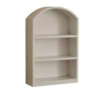 ZWWAAZHF Vitrine de bureau moderne en bois, dôme blanc trois flo | Planificateurs de bureau élégants en bois avec façade en verre transparent pour un rangement efficace des fournitures et une
