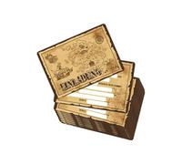ZWWOGE 20 Pièces Cartes d'Invitation Anniversaire Enfant en Allemand, Invitation Thème Pirates Carte au Trésor pour Chasse au Trésor Fête d'été Filles Garçons, Papier Fourniture Fête