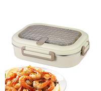 zwxqe Boîte à déjeuner avec baguettes | Récipient alimentaire en acier inoxydable pour adultes pour viande, soupe, collations, sandwichs, école, pique-nique, trajets