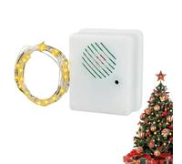 zwxqe Guirlande lumineuse LED musicale à DEL de 10 m, lumières scintillantes musicales pour sapin de Noël, guirlande lumineuse décorative à piles pour chambre à coucher et salon