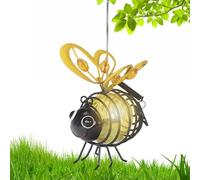 zwxqe Lampes solaires en forme d'abeille, lumières de jardin en forme d'animaux, design à ressort LED en métal avec crochet de suspension, décoration extérieure, idéales pour jardin, pelouse, cour