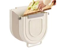 zwxqe Poubelle de cuisine pliable à montage mural multifonction | Poubelle de porte d'armoire pour maison, appartement, camping-car, salle de bain, porte d'armoire de cuisine et