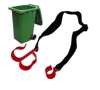 zwxqe Verrou de couvercle de poubelle Sangle de en Nylon du Couvercle | Verrou Anti-Ours pour Poubelle pour Extérieur, Jardin, Patio, Pelouse, Balcon, Cour, Clôture, Parc, Chiens