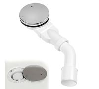 ZXBBTZ Bonde de douche 90 mm avec système anti-odeurs et filtre à cheveux - Siphon pour bonde de douche DN40/50 - Bac de douche plat - Évacuation de sol - Baignoire - Couvercle chromé