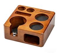 ZXBBTZ Station de Tassage Café 58mm - Tamping Station en Noyer | Station Barista 58mm en Bois de Noyer. Support de Tassage Café pour Tamper, Porte-Filtre. Tamping Station pour Maison Bureau