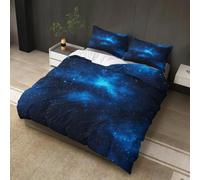 ZXBNNN Ensemble de 3 Housses de Couette, thème Cosmique et céleste Galaxie, pour la décoration de la Chambre ou du Salon (240x220cm*1/60x60cm*2)