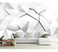 ZXCHEE Papier Peint Panoramique Géométrie Abstraite Blanche Papier Peint 3D Tapisserie Mural Salon Chambre Décoration Murale -ZX33965-400x280cm