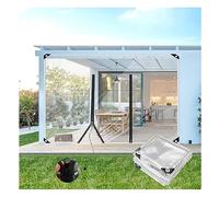 ZXCVASDF Bâche en PVC avec Fermeture À Glissière, 700 g/m², Lourd Bâche Transparente 0.5mm PVC avec Porte Zippée Rideau Exterieur Imperméable pour Pergola, Cabanon, Porche (Size : H2xW3m/H6.5xW9.8ft)