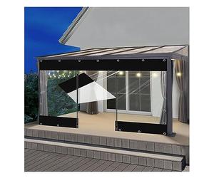 ZXCVASDF Bâche en PVC avec Fermeture À Glissière, Bache Terrasse Exterieur, avec Fermeture Éclair, Bache for Pergola Rideau D Exterieur Impermeable,Lourd, 700 g/m² (Size : H2.1xW4.5m/H6.8xW14.7ft)