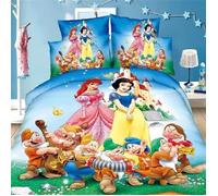 ZXD-381 Disney Rapunzel Cendrillon Princesse Filles Ensemble De Literie Housse de Drap De Lit Taie D'oreil Taille:200x200cmx1