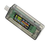 Zxfdsfdbnm Compteur de puissance multifonction de type C avec gammes de 30 V-4 V et texture de précision de qualité laboratoire pour les amateurs de technologie transducteur d'appareil