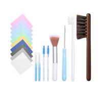 Zxfdsfdbnm Ensemble de nettoyage de bijoux comprenant organiseurs de rangement, brosse à petit trou, chiffon de polissage pour outils soignés, texture PET