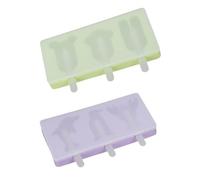 Zxfdsfdbnm Moules à gâteau en silicone avec 6 bâtonnets en silicone pour sucettes, crème glacée, desserts à faire soi-même, ensemble de bâtonnets à gâteau