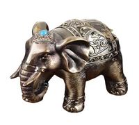 Zxfdsfdbnm Plateau éléphant avec couvercle, de table recouvert de métal avec corps décoratif sculpté pour la maison, le bureau, le salon