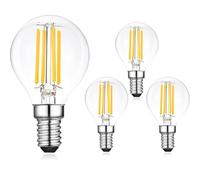 ZXGRfdefa Lampe LED, Ampoule à filament LED E14 G45 4W, AC 220V, 400LM, équivalent 40W(White)