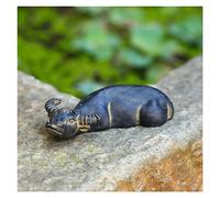 ZXHStore Statue Miniature de Jardin de Buffle d'eau, Figurines d'animaux de Sculpture de Vache en résine pour la décoration de bonsaï de jardinières (Color : Black, Size : 3.5" x 1.6" x 0.8")