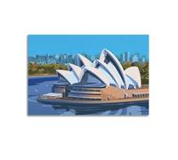 ZXJYMX Poster décoratif sur toile de l'opéra de Sydney - Impression d'art moderne pour chambre à coucher - 20 x 30 cm