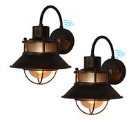 ZXKYZR8 Crépuscule à l'aube capteur extérieur grange luminaire extérieur applique murale ferme col de cygne lampe luminaire finition noire industrielle lanterne murale pour porche, externe, porte, lot