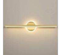 ZXKYZR8 Lampes frontales à miroir LED, lumière de vanité de salle de bain moderne, lumières de miroir de maquillage de salle de bain, luminaire d'applique murale de coiffeuse de bain en métal doré, bl