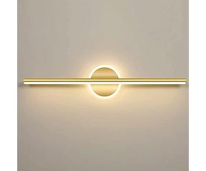 ZXKYZR8 Lampes frontales à miroir LED, lumière de vanité de salle de bain moderne, lumières de miroir de maquillage de salle de bain, luminaire d'applique murale de coiffeuse de bain en métal doré, bl