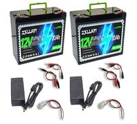 ZXLLAFT Batterie LiFePO4 à décharge Profonde 12 V Batterie au Lithium 20 Ah Batteries Rechargeables Carte Protection BMS intégrée pour Solaire, sondeur, éclairage Secours,12v20ah 2pack