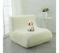 ZXLVCU Housse de Chauffeuse Extensible, Housse Fauteuil sans Accoudoir, pour Chaise Togo, Canapés Paresseux, Anti-Rayures, Lavable en Machine (Beige)