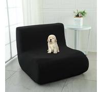 ZXLVCU Housse de Chauffeuse Extensible, Housse Fauteuil sans Accoudoir, pour Chaise Togo, Canapés Paresseux, Anti-Rayures, Lavable en Machine (Black)