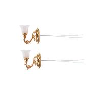 Zxpjkyu 2 Pièces Miniature Appliques Murales LED Lampe Décorative Vintage Sconces Post Lampes Accrocheuses Acier Inoxydable Convient pour Décoration de Maison, Styled