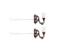 Zxpjkyu 2 Pièces Miniature Appliques Murales LED Lampe Décorative Vintage Sconces Post Lampes Accrocheuses Acier Inoxydable Convient pour Décoration de Maison, Stylee