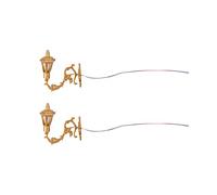 Zxpjkyu 2 Pièces Miniature Appliques Murales LED Lampe Décorative Vintage Sconces Post Lampes Accrocheuses Acier Inoxydable Convient pour Décoration de Maison, Style un