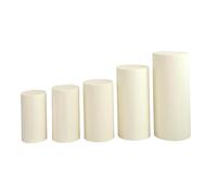 Zxpjkyu 5 Housses de Socle Cylindriques élégantes, Idéales pour La Décoration de à Desserts et de Colonnes. Fabriquées en Polyester élastique pour Une, Blanc cassé