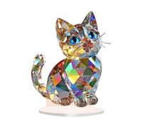 Zxpjkyu Animal Sign Ornement Plat Acrylique Animal Décoratif 2D Installation Facile Décoration Festive Centre de Table Créatif Adapté pour, Chat