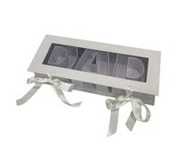 Zxpjkyu Coffret Cadeau pour La Fête Des Pères : Une Boîte En Carton Robuste En Forme de Composition Florale, Idéale pour Y Glisser Des Cadeaux pour Les Fêtes, Blanc