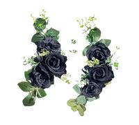 Zxpjkyu Ensemble de 2 Fleurs pour Arche de Mariage, Composition Florale Artificielle, Design Artistique élégant En Polypropylène pour Arches et Entrées, Noir