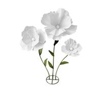 Zxpjkyu Grande Composition Florale Artificielle avec Base En Mousse et Fer à Repasser, Idéale pour La Photographie de Portrait, La Décoration de Vitrines, Les, Blanc