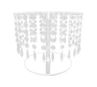 Zxpjkyu Présentoir Gâteau Acrylique Stand Dessert Rond Support à Gâteau Acrylique Transparent avec Pendentifs Montage Simple Adapté Mariage Anniversaire Événe, Moyen