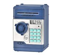 Zxpjkyu Tirelire électronique à Code, Grande Capacité, avec Fonction D'enroulement Automatique Des Billets, En Polypropylène Robuste, Idéale pour Les, Bleu Foncé