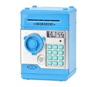 Zxpjkyu Tirelire électronique à Code, Grande Capacité, avec Fonction D'enroulement Automatique Des Billets, En Polypropylène Robuste, Idéale pour Les, Bleu Clair