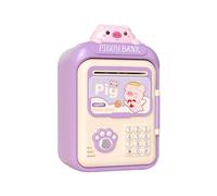 Zxpjkyu Tirelire électronique pour Enfants avec Distributeur Automatique de Billets, Jouet électronique, Fonction D'épargne Automatique, Ouverture Par, Violet