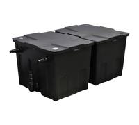 ZXQVLMRS Filtre de bassin bio 12000 l/h - Purification de l'eau 60000 L | Avec matériau filtrant, avec indicateur de température, sortie de saleté intégrée