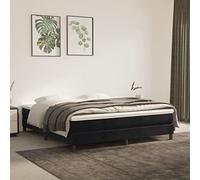ZXQVLMRS Matelas à ressorts ensachés, 160 x 200 x 20 cm, avec housse en velours, matelas de dureté moyenne, pour un sommeil réparateur, noir