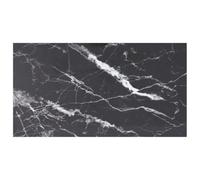 ZXQVLMRS Plateau de table 120 x 65 cm en verre trempé noir aspect marbre | Épaisseur : 8 mm, pour tables de salle à manger et basses, matériau facile d'entretien