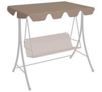 ZXQVLMRS Toit de rechange pour balancelle 188/168 x 145/110 cm, taupe | Polyester résistant aux intempéries, 270 g/m², montage facile grâce au tunnel en tissu