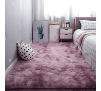ZYANBIN Grand Tapis de Salon 80 x 120 cm Dessous Antidérapant Tapis Shaggy Long Poil Facile à Nettoyer pour Chambre à Coucher, Salon, Crèche, Rose Pourpre