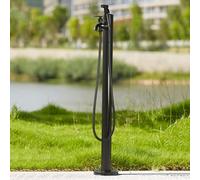 ZYCHSJXA Colonne d'eau de Jardin Moderne en Acier Inoxydable avec Robinet, Support de Tuyau d'arrosage autoportant, Fontaine décorative et borne d'arrosage pour l'irrigation extérieure, Le