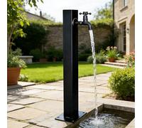 ZYCHSJXA Robinet de Jardin Robuste en métal Noir - Colonne carrée, Robinet extérieur autoportant, borne d'arrosage Verticale de 80 cm (31,5 po) pour pelouse et Usage